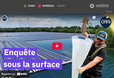 Photovoltaïque : quel impact sur nos lacs ?